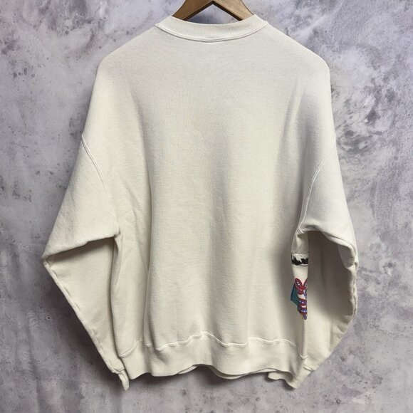 Vintage San Diego Zoo Sweatshirt Mens M 23x25.5 White Nature Animals Y2K 90s - Picture 2 of 16